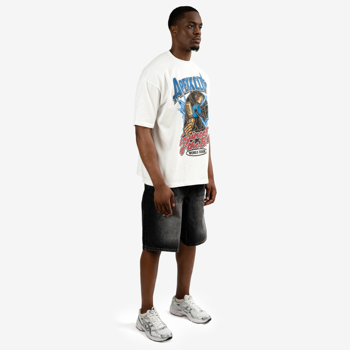 BROKEN VINYL T-SHIRT - WHITE